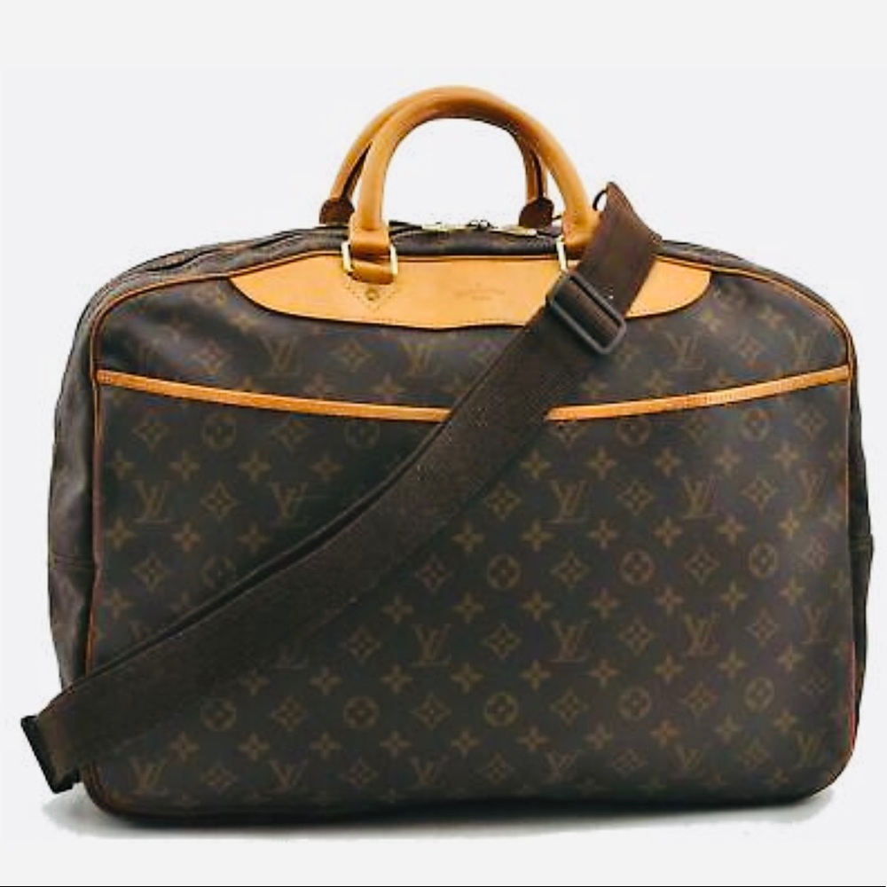 Auth Louis Vuitton Alize 24 Heures 2 pouch LV Travel bag